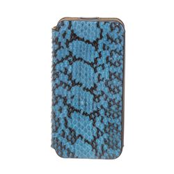 MCM Blue Snakeskin Flap Closure Iphone5 Case
