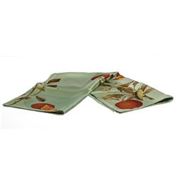 Loewe Green Silk Orange Tree Printed Scarf