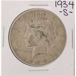 1934-S $1 Peace Silver Dollar Coin
