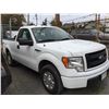 Image 1 : 2013 FORD F-150 STX PICKUP TRUCK, WHITE, VIN #1FTMF1CM6DKD56452,AUTOMATIC, CD, AC, SATELLITE RADIO