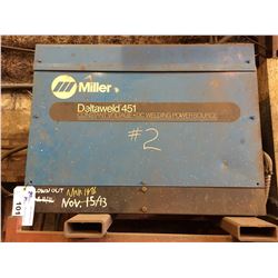 MILLER DELTAWELD 451 CONSTANT VOLTAGE DC WELDING POWER SOURCE