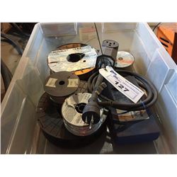 LOT OF ASSORTED WELDING WIRE AND MORE