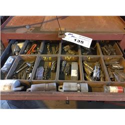 TOOLBOX CONTAINING ASSORTED ROTABROACH BITS AND MORE