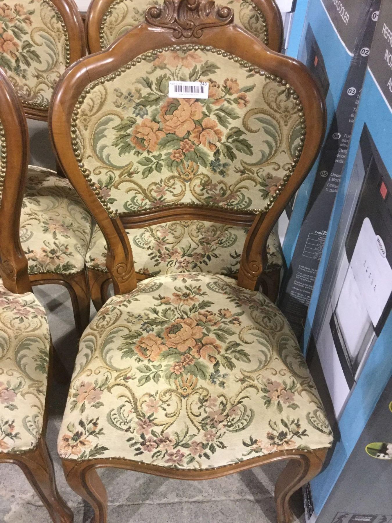 Antique Queen Anne Upholstered Parlour Chair