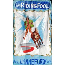 HUGE-Original Circus Attraction Banner - "Riding Fool"