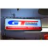 Image 1 : Vintage Gt Radial Light Up Wall Sign, 37'' Wide