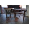 Image 1 : Two vintage shop tools/tables and cart