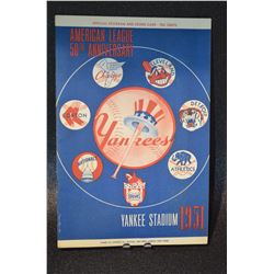 Rare - 1951 Yankees Stadium Program
