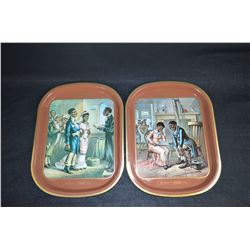 Two limited edition Coca-Cola trays from the "Romance of Coca-Cola" series