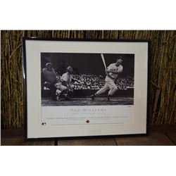 Framed Ted Willliams Autographed Photo