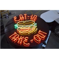 LARGE Neon Food Sign - 5' Dia.