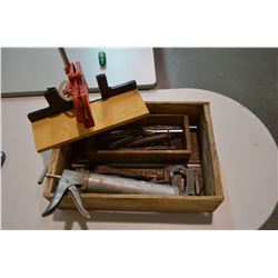 Box of assorted tools