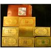 Image 1 : (8) Different rectangular Wooden Nickels dating 1938-1954 including Henry & Floyd County, Iowa.