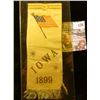 Image 1 : Silk Ribbon with 13 Star U.S. Flag "Iowa/1899".