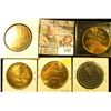 Image 2 : (5) Different Iowa Centennial Medals, all brass. Includes Rowley, Red Oak, Rippey, Mount Pleasant, &
