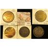 Image 1 : (5) Different Iowa Centennial Medals, all brass. Includes West Chester, Audubon, Coin, Sutherland, &