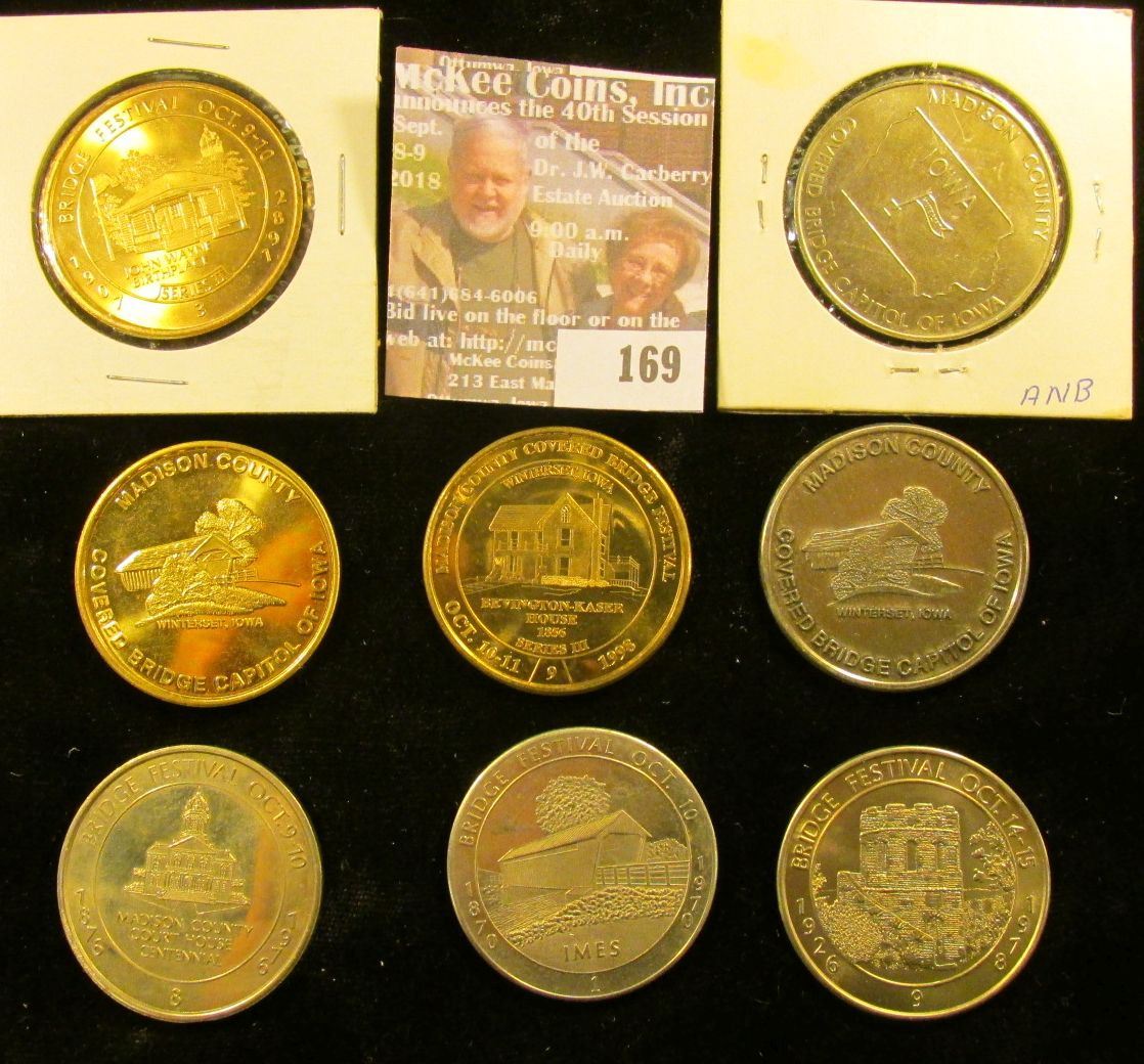 Bridges of Madison County Winterset, Iowa Medals 1970, 75, 76, 78, 80