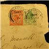 Image 2 : Two 1929 Great Britain Stamps on a partial cover.