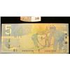 Image 2 : 2008 Bank of Canada Five Dollar Banknote, depicts Hockey players on a frozen pond. Some inking.