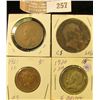 Image 2 : Great Britain Coins: 1940 Half Penny, 1904 Large Penny, 1961 New Penny, & 1920 Silver Shilling.