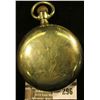 Image 2 : Elgin National Watch Company Men's Open face Pocket Watch with Engraved Elk Silverode case. Movement