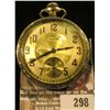 Image 1 : Elgin National Watch Company Men's Open face Pocket Watch with Engraved Oak Leaf design Silverode ca