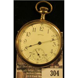 Equity Watch Co. Boston. 7 Jewels With a Wadsworth Warranted 20 Year lightly engraved open face Case