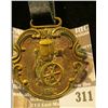 Image 2 : Watch Fob with leather strap "I.H.C." depicts a Steam Engine.