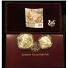 Image 1 : 1998 S U.S. Mint issued Kennedy Collector Two-Coin Set. Brilliant Uncirculated Silver Dollar and Mat