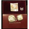 Image 2 : 1998 S U.S. Mint issued Kennedy Collector Two-Coin Set. Brilliant Uncirculated Silver Dollar and Mat