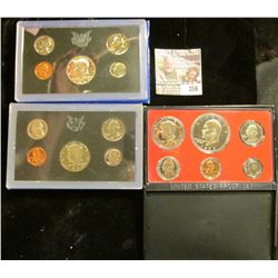 1969 S (Silver), 72 S, & 73 S U.S. Proof Sets. All original as issued. CDN bid is $15.00.