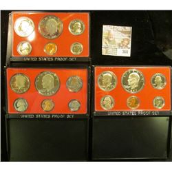 1976 S, 77 S, & 78 S U.S. Proof Sets. All original as issued. CDN bid is $17.25.