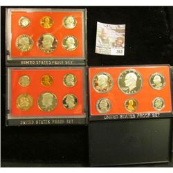 1978 S, 81 S, & 82 S U.S. Proof Sets. All original as issued. CDN bid is $13.00.