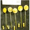Image 1 : Set of 5 Simulated Fractional Gold Stick Pins, which were originally offered for sale at Coin Shows 