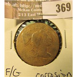 1795 Large Cent, F/G with slight corrosion.
