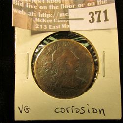 1803 small date Large Cent, VG with corrosion.