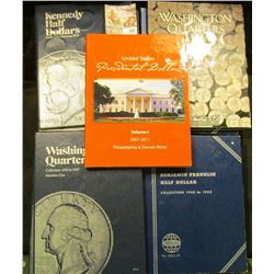 (14) assorted empty coin folders for 25c to $1 coins.