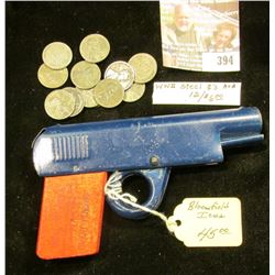 (12) World War II Steel Cents; & a toy "Model "M" Pistol Knock-on-Wood Industries, Ltd., Bloomfield,