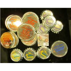 Five sets of (4) different Muscatine, Iowa Old Bottle Caps. 'Doc' sold these at $5 per set.