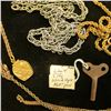 Image 2 : Lion & Elfy Wind ups Key; 1/2c 12K Gold Chain with Gold-filled Locket; braided Gold-filled Chain; si