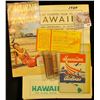 Image 1 : Boarding Pass Charter to Hawaii dated 1964 for Pauline Carberry, Map, and label for "Hawaiian Airlin
