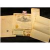 Image 1 : Folded letter "Bank of Chamby Aug. 7 1830"; 1920 era "Automobile Road Map Touring Los Angeles and Vi