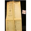 Image 2 : Folded letter "Bank of Chamby Aug. 7 1830"; 1920 era "Automobile Road Map Touring Los Angeles and Vi