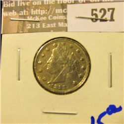 1883-V Nickel Type 1  With No Cents