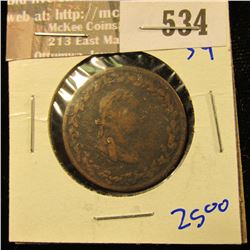 Lower Canada Half Penny Token Dated 1812