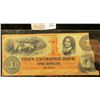 Image 1 : One Dollar Note From Corn Exchange Bank In Desoto, Nebraska.  It Was Printed In December 12th 1860