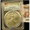 Image 1 : 2016 American Silver Eagle Graded Ms 70 First Strike By Pcgs