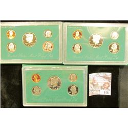 1996, 1997, And 1998 Proof Clad Sets In Original Government Packaging