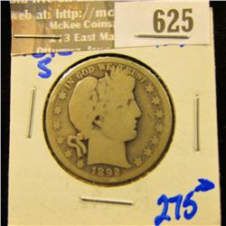 Key Date 1892-S Barber Half Dollar