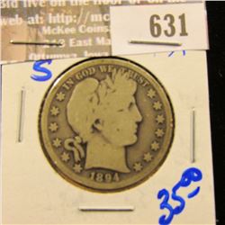 1894-S Barber Half Dollar